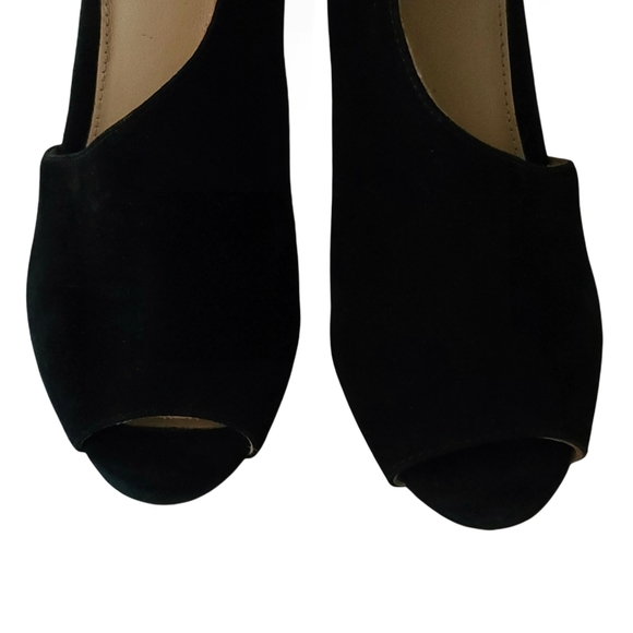 Botkier Adelia D'orsay Peep toe Slip on suede bootie heels size 5.5 - Picture 8 of 12